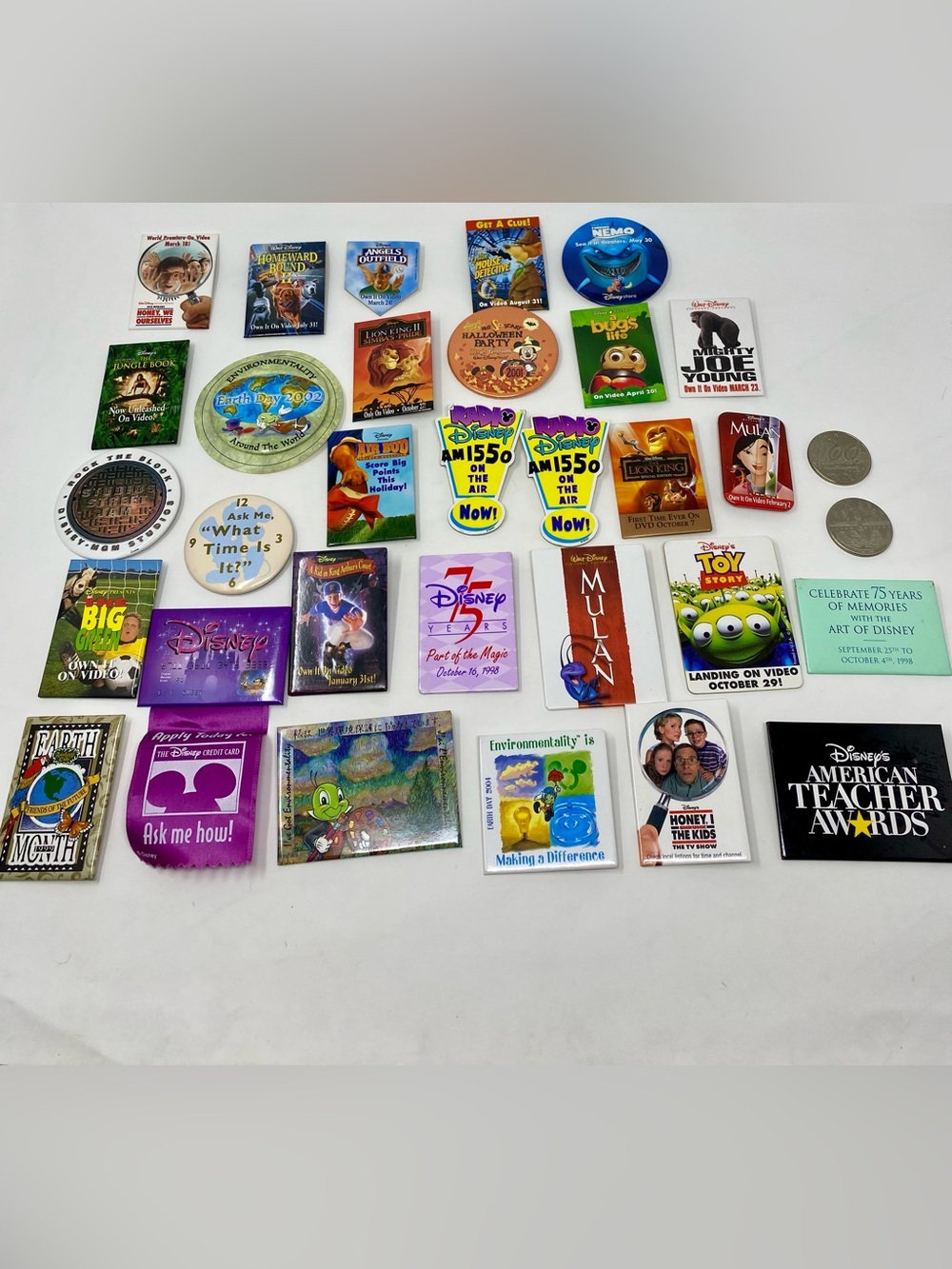Assorted 90’s Disney Pin Collection